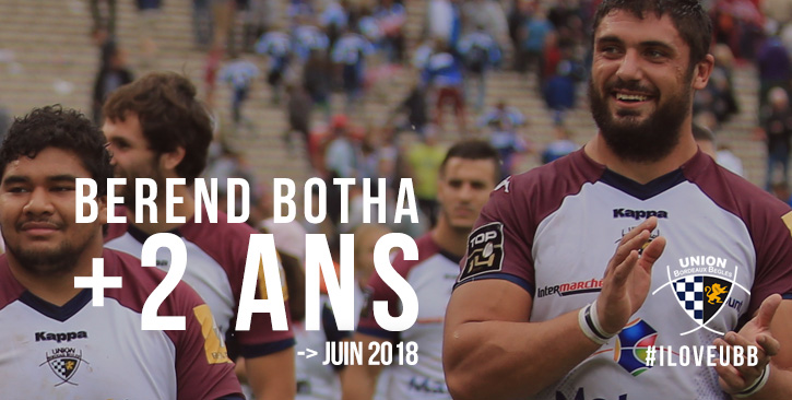 Berend Botha UBB - saison 2014-2015 - top 14